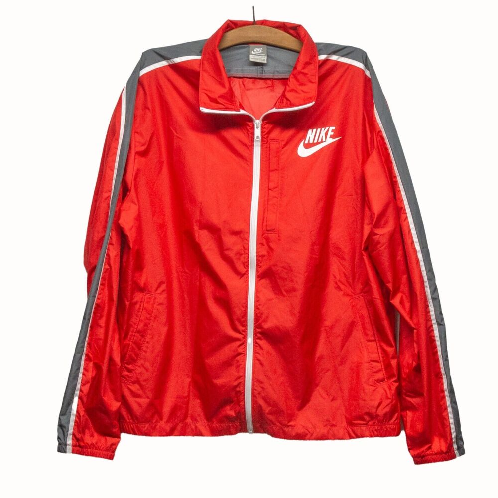 Y2K NIKE Men's XL Lightweight Athletic Outerwear Jacket Full Zip Windbreaker